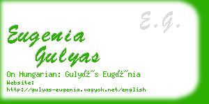 eugenia gulyas business card